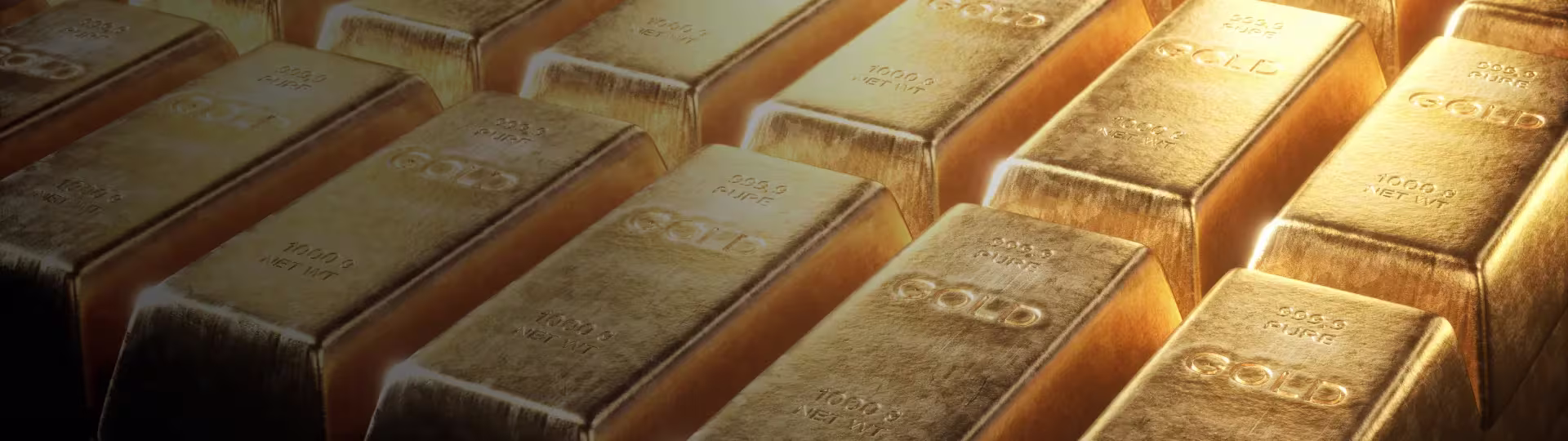 Goldbarren als Hero-Hintergrund
